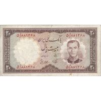 اسکناس 20 ریال 1337 - تک - VF35 - محمد رضا شاه