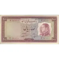 اسکناس 100 ریال 1333 - تک - VF30 - محمد رضا شاه
