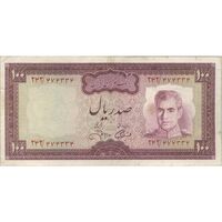 اسکناس 100 ریال (آموزگار - جهانشاهی) - تک - VF35 - محمد رضا شاه