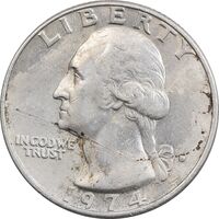 سکه کوارتر دلار 1974D واشنگتن - VF35 - آمریکا