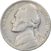 سکه 5 سنت 1964 جفرسون - VF35 - آمریکا