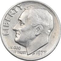 سکه 1 دایم 1977 روزولت - EF40 - آمریکا