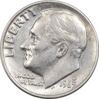 سکه 1 دایم 1985D روزولت - EF40 - آمریکا