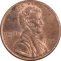 سکه 1 سنت 1995 لینکلن - AU58 - آمریکا