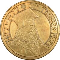 مدال یادبود توماس مور 1977 - AU - انگلیس