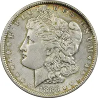سکه یک دلار 1886 مورگان - MS62 - آمریکا