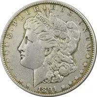 سکه یک دلار 1891 مورگان - EF40 - آمریکا