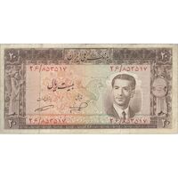 اسکناس 20 ریال 1332 - تک - VF25 - محمد رضا شاه