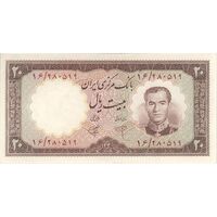 اسکناس 20 ریال 1340 - تک - AU55 - محمد رضا شاه