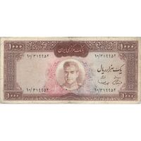 اسکناس 1000 ریال (آموزگار - سمیعی) نوشته قرمز - VF25 - محمد رضا شاه