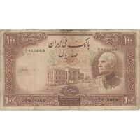 اسکناس 100 ریال پشت لاتین - تک - VF20 - رضا شاه