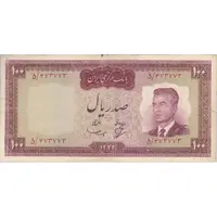 اسکناس 100 ریال 1342 - تک - VF20 - محمد رضا شاه
