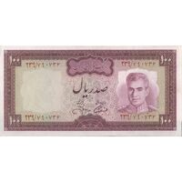اسکناس 100 ریال (آموزگار - جهانشاهی) - تک - UNC62 - محمد رضا شاه