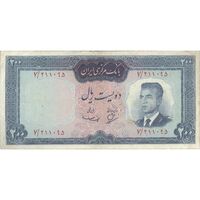 اسکناس 200 ریال (بهنیا - سمیعی) - تک - VF30 - محمد رضا شاه