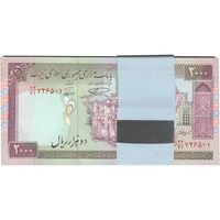 بسته اسکناس 2000 ریال (نمازی - نوربخش) فیلیگران فهمیده - UNC - جمهوری اسلامی
