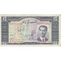 اسکناس 10 ریال 1332 - تک - VF30 - محمد رضا شاه