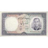 اسکناس 10 ریال 1337 - تک - UNC60 - محمد رضا شاه