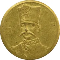 سکه طلا 5000 دینار 1305 تصویری - MS61 - ناصرالدین شاه