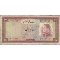 اسکناس 100 ریال 1333 - تک - F - محمد رضا شاه
