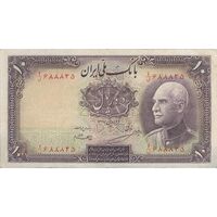 اسکناس 10 ریال پشت فارسی - مهر 1320 - تک - VF25 - رضا شاه