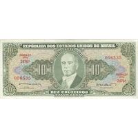 اسکناس 10 کروزریو بدون تاریخ(1962) جمهوری اول - تک - EF45 - برزیل