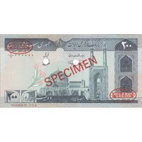 اسکناس 200 ریال (نمازی - نور بخش) نمونه - UNC64 - جمهوری اسلامی