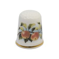 انگشتانه چینی قدیمی طرح میوه و گل  - کد006544