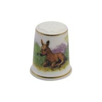انگشتانه چینی قدیمی طرح خر - کد 006582