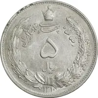 سکه 5 ریال 1310 - AU50 - رضا شاه