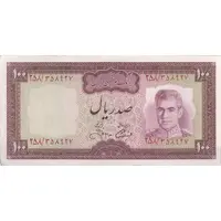 اسکناس 100 ریال (آموزگار - جهانشاهی) - تک - AU55 - محمد رضا شاه