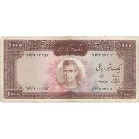اسکناس 1000 ریال (آموزگار - سمیعی) نوشته قرمز - VF25 - محمد رضا شاه