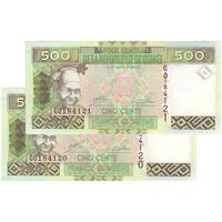 اسکناس 500 فرانک 2006 جمهوری - جفت - UNC63 - گینه