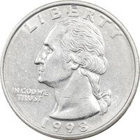 سکه کوارتر دلار 1998P واشنگتن - AU55 - آمریکا