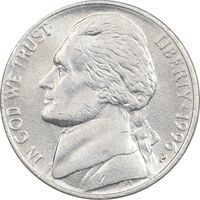 سکه 5 سنت 1996P جفرسون - AU58 - آمریکا
