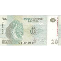 اسکناس 20 فرانک 2003 جمهوری دموکراتیک - تک - UNC64 - کنگو