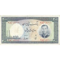 اسکناس 200 ریال 1337 - تک - EF40 - محمد رضا شاه