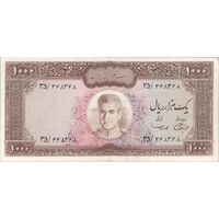 اسکناس 1000 ریال (آموزگار - سمیعی) نوشته سیاه - VF35 - محمد رضا شاه