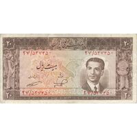 اسکناس 20 ریال 1332 - تک - VF30 - محمد رضا شاه