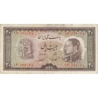 اسکناس 20 ریال 1333 - تک - VF30 - محمد رضا شاه