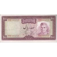 اسکناس 100 ریال (آموزگار - جهانشاهی) - تک - EF40 - محمد رضا شاه