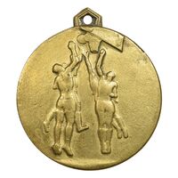 مدال آویز ورزشی برنز بسکتبال - EF - محمد رضا شاه