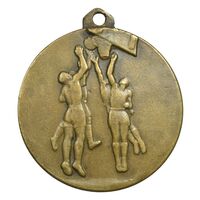 مدال آویز ورزشی برنز بسکتبال - VF - محمد رضا شاه