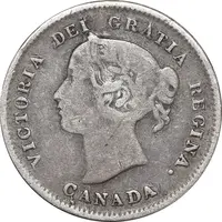 سکه 5 سنت 1897 ویکتوریا - VF35 - کانادا