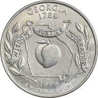 سکه کوارتر دلار 1999D ایالتی (جورجیا) - MS61 - آمریکا