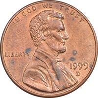 سکه 1 سنت 1999D لینکلن - MS61 - آمریکا