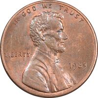 سکه 1 سنت 1983 لینکلن - AU58 - آمریکا