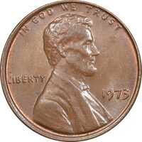 سکه 1 سنت 1973 لینکلن - MS61 - آمریکا