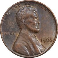 سکه 1 سنت 1965 لینکلن - EF45 - آمریکا