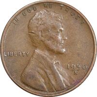 سکه 1 سنت 1950S لینکلن - VF35 - آمریکا