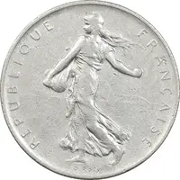 سکه 1 فرانک 1960 جمهوری پنجم - EF45 - فرانسه